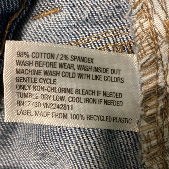 Wild Fable Denim Jean Mini Skirt Factory Distressed sz 9 - Picture 9 of 12